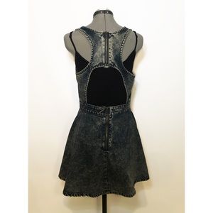 Minkpink Backless Stone Washed Denim Dress